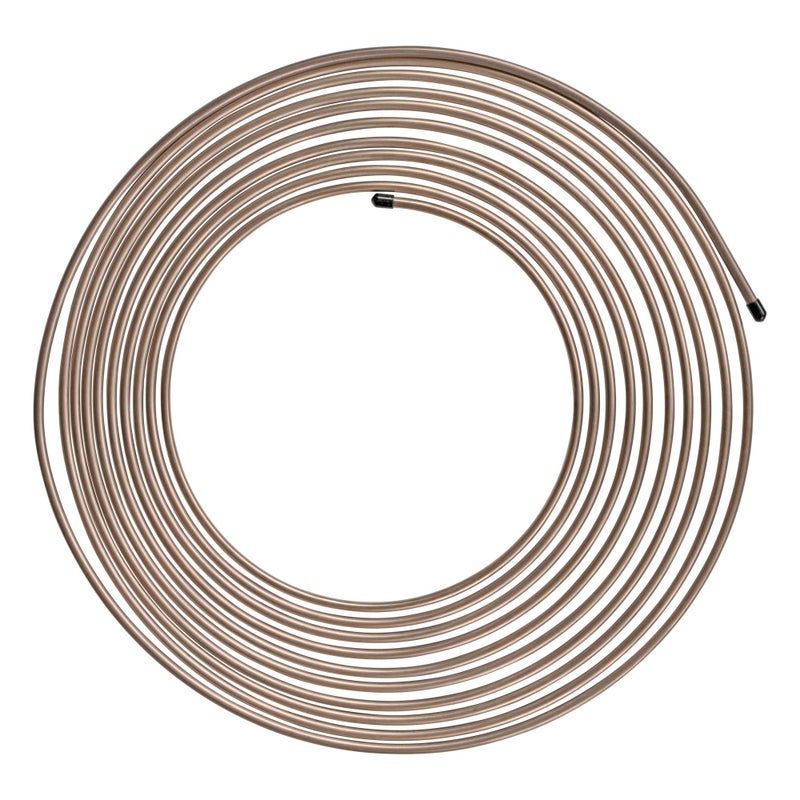 4LIFETIMELINES 3/16" x 25' (4.76 mm) Copper Steel Flexible Brake Line Replacement Tubing Coil, 0.028 inch (0.70 mm) Wall Thickness, High Burst Pressure Line - Image 1